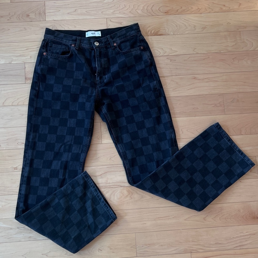 Mango checkered jeans